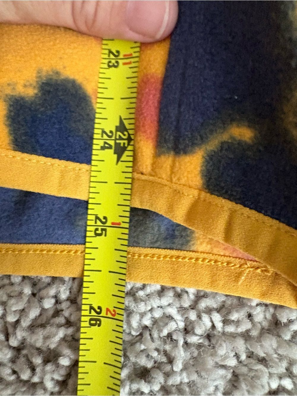 Mountain Hardwear Yellow, Navy & Rust Microfleece Pullover - Picture 6 of 6